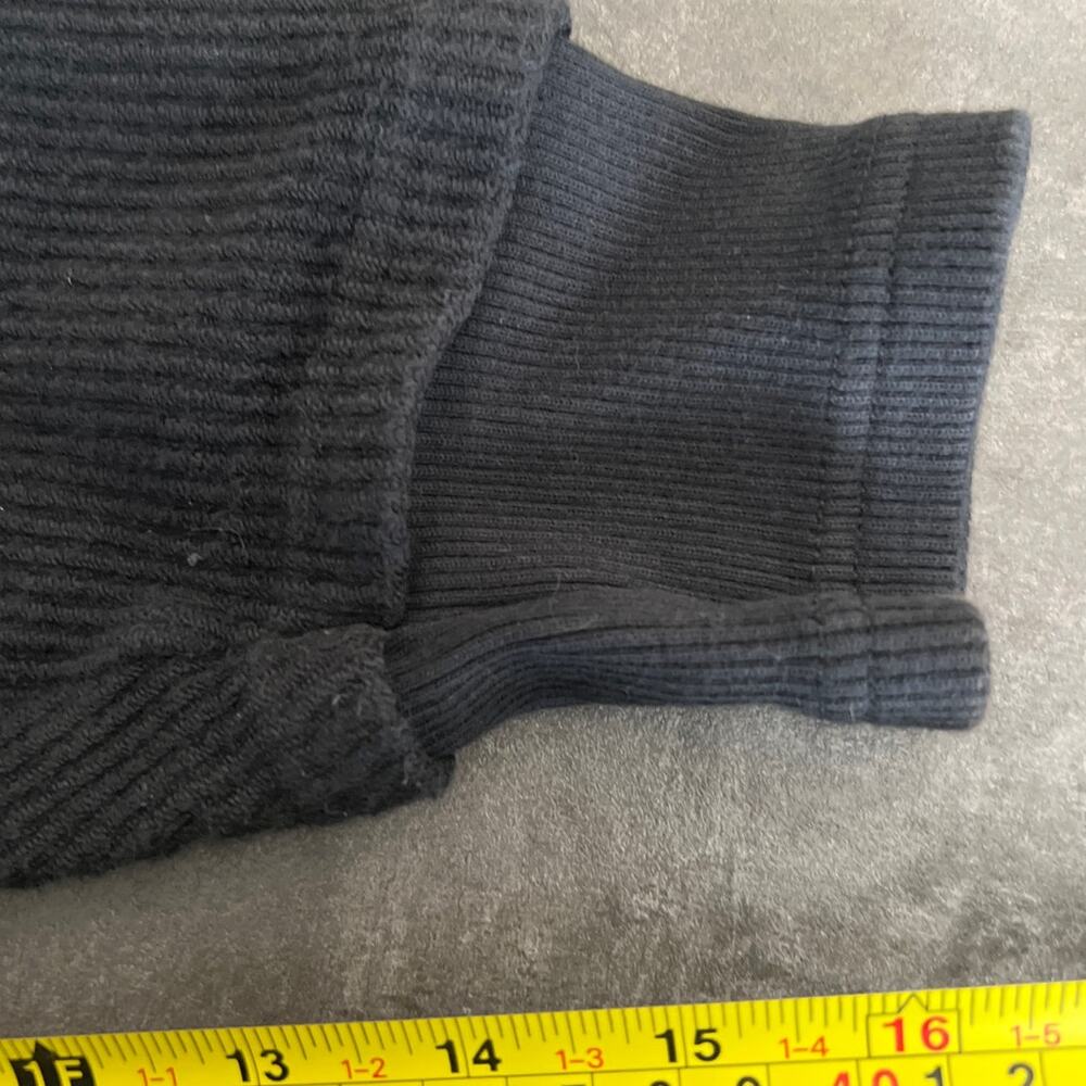 Aerie Small 100% Cotton Black Ribbed Hoodie Women's - Picture 6 of 7